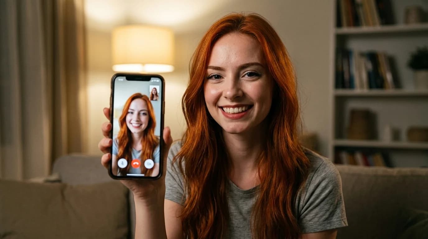 Chamada de vídeo com namorada virtual — Segredos da Lola