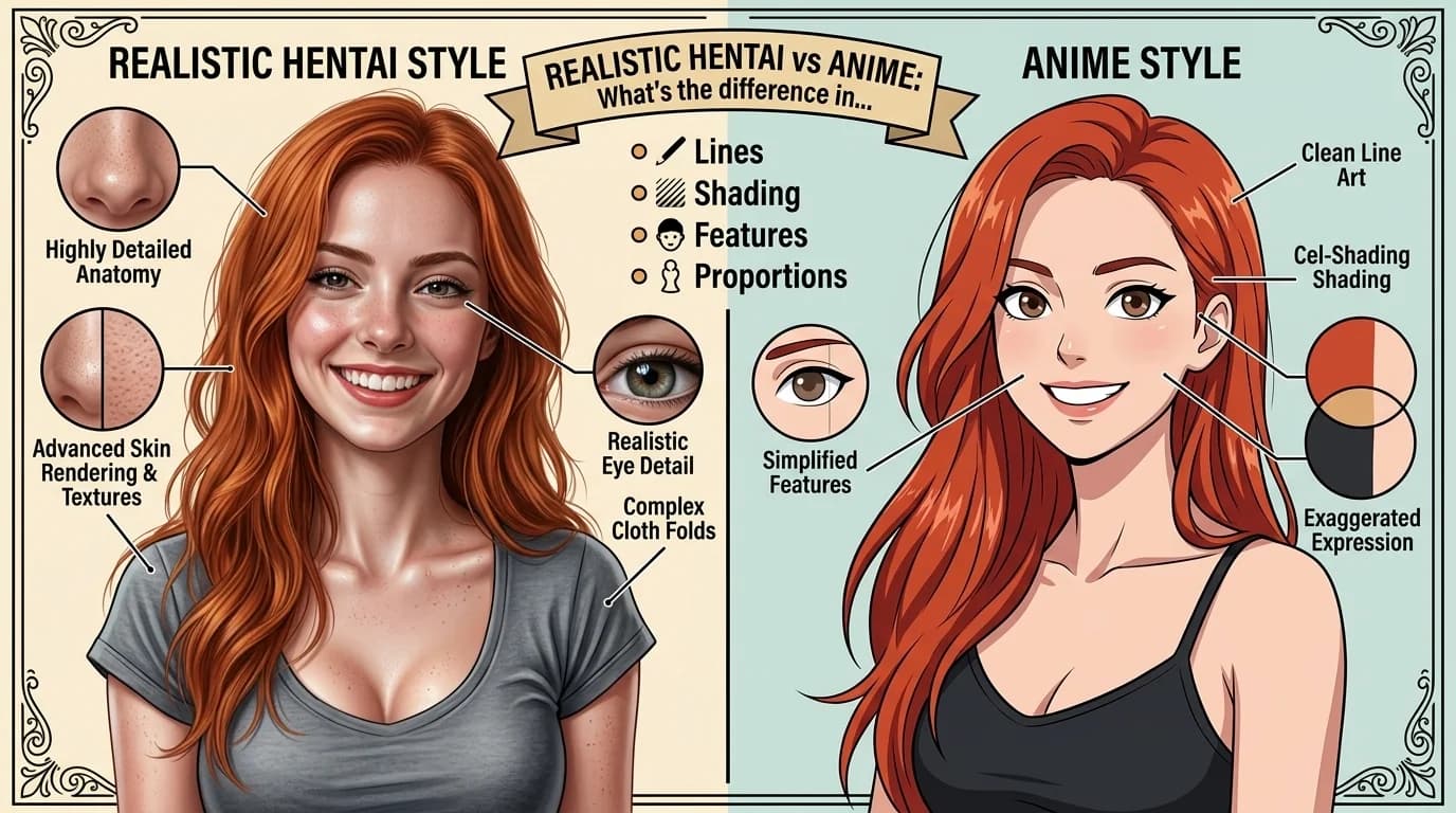 Hentai realista vs anime — Segredos da Lola