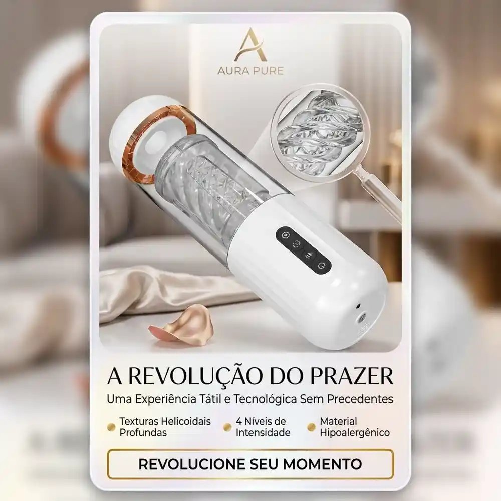 Estimulador Íntimo Masculino Automático com Sucção